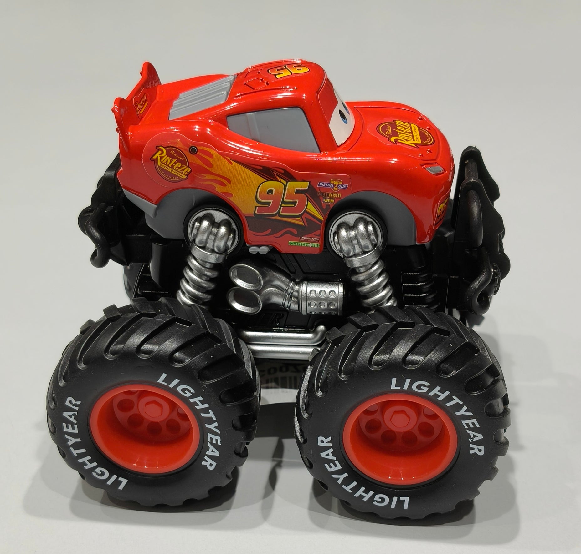 Lightning McQueen Friction-Powered Monster Truck – High-Speed Toy for Ages 12+ Months