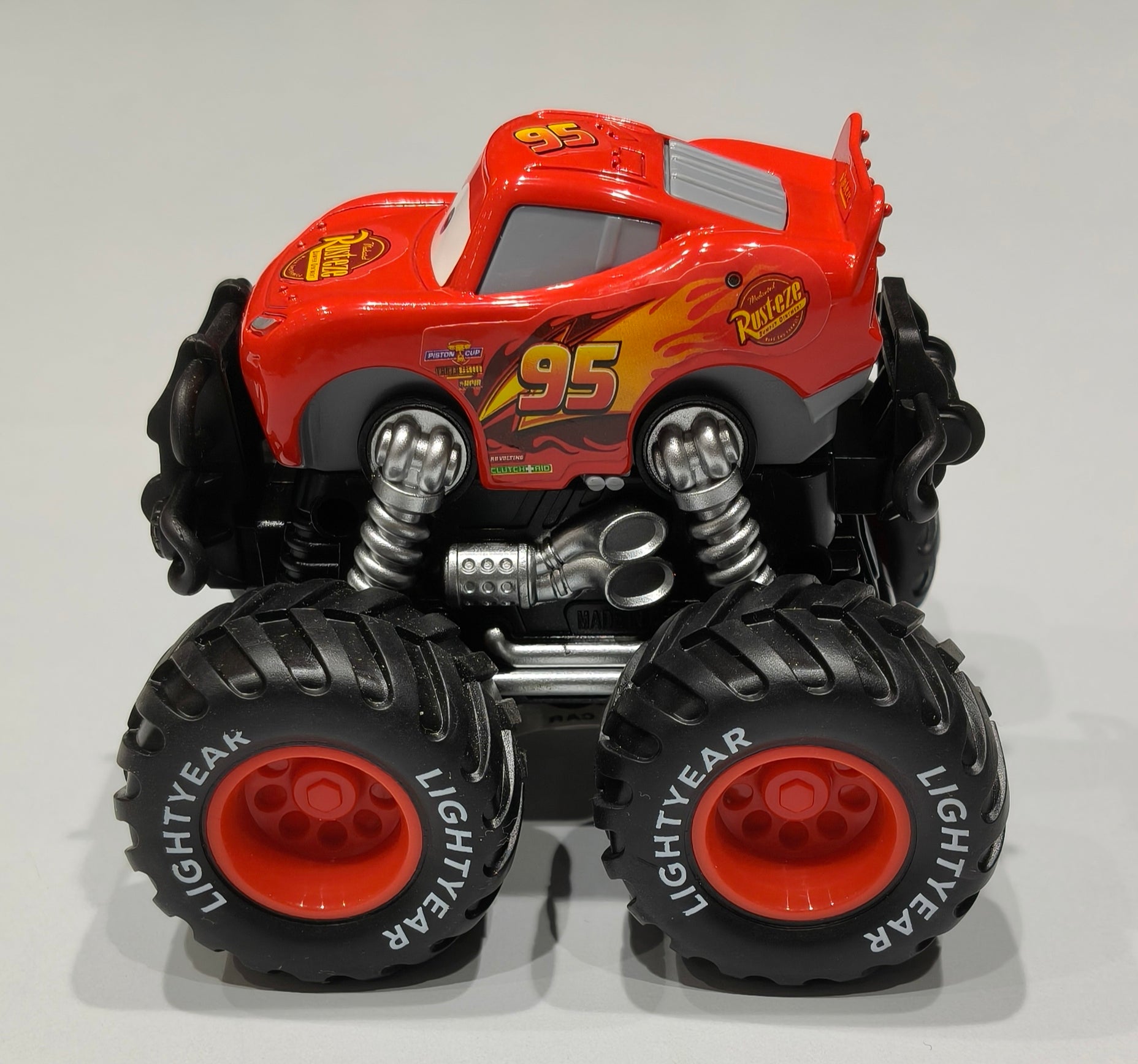 Lightning McQueen Friction-Powered Monster Truck – High-Speed Toy for Ages 12+ Months