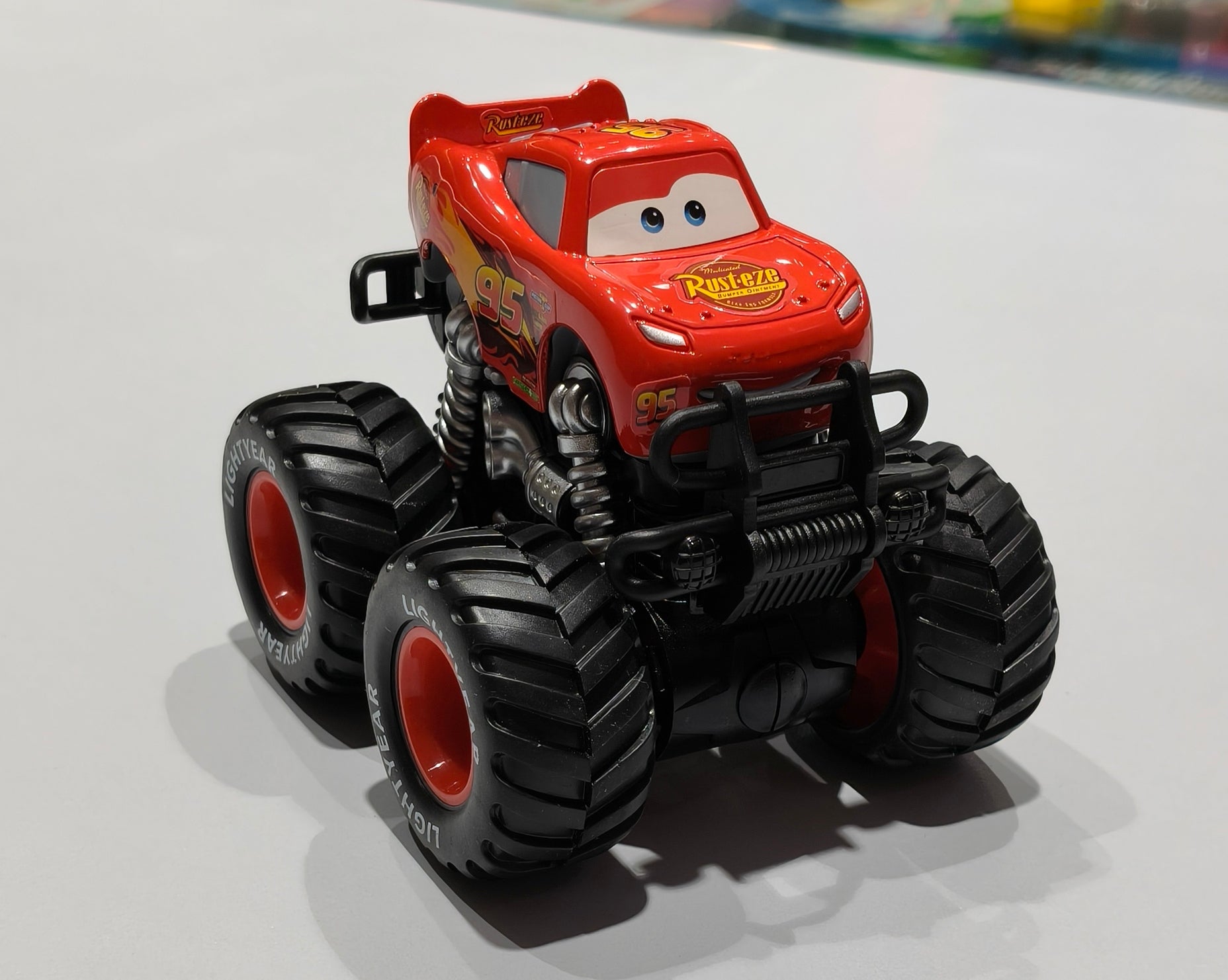 Lightning McQueen Friction-Powered Monster Truck – High-Speed Toy for Ages 12+ Months